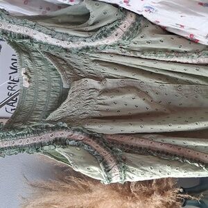 Forever That Girl By Anth F opologie Green Eyelet Sleeveless Top 3X